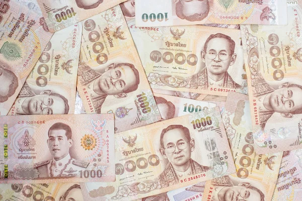 Billets de 1000 bahts thaïlandais. entreprise, investissement, retraite — Photo