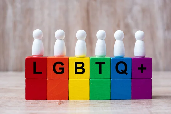 LGBTQ+ Rainbow color blocks, for Lesbian, Gay, Bisexual, Transge