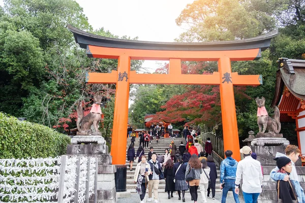 Santuario Fushimi Inari Taisha Otoño Temporada Otoño Situado Fushimi Hito — Foto de Stock