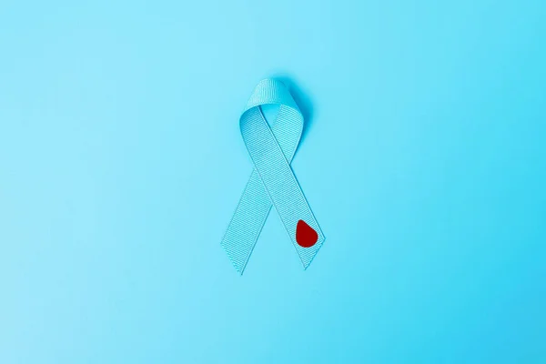 Novembro Dia Mundial Diabetes Mês Conscientização Fita Azul Claro Com — Fotografia de Stock