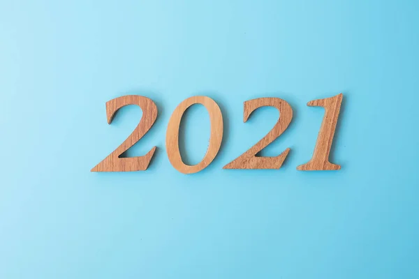 2021 Szám Kék Háttérrel Felbontás Stratégia Megoldás Cél Küldetés Üzlet — Stock Fotó