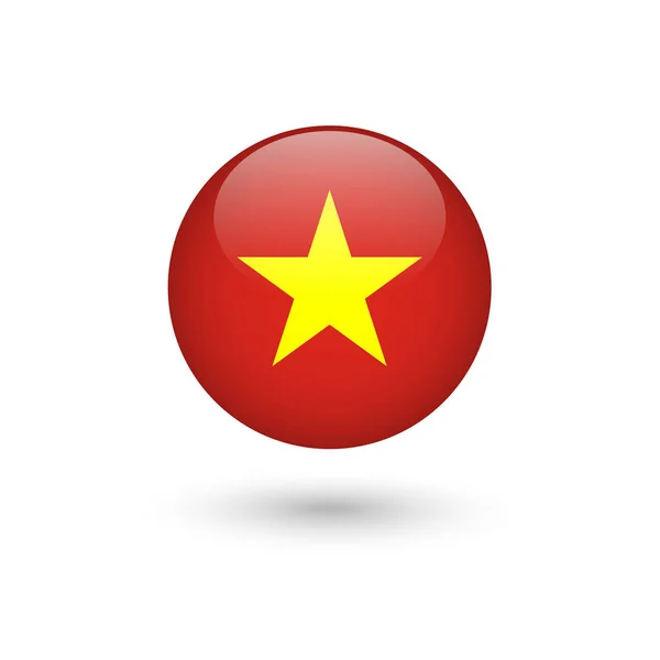 越南 标志圆形光泽 — 图库矢量图片