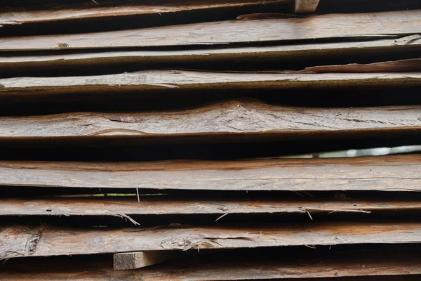 Houten planken. Textuur van houten dunne planken Stockfoto
