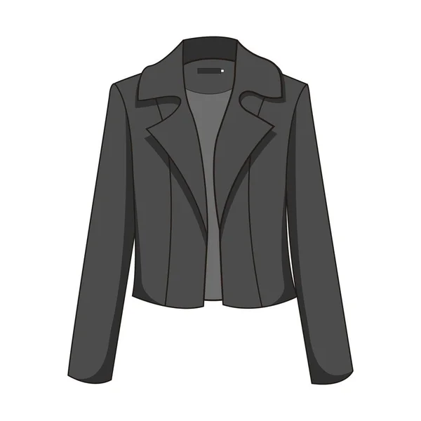 エレガントでスタイリッシュな古典的な黒い 暗い灰色ブレザー ジャケット 白い背景上に分離 事務服 カジュアル モダンなファッション ベクトル図 Eps10 — ストックベクタ