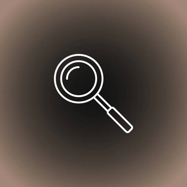Ikonę Wyszukiwania Konturu Czarne Ciemne Szarości Beżu Gradientu Tła Ilustracja — Wektor stockowy