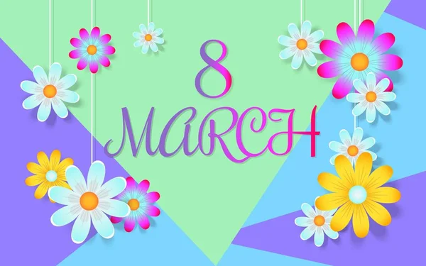 8 march banner — Stock Vector
