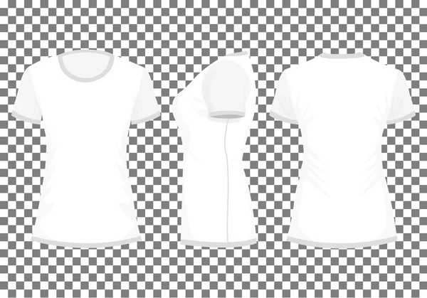 Weiß / hellgraues Frauen-T-Shirt — Stockvektor