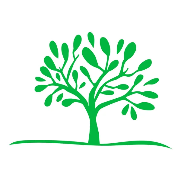 Ícone de silhueta de árvore verde —  Vetores de Stock