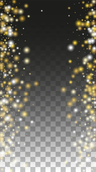 Gold Glitter Vector Texture auf einem Schwarz. Goldenes Glühmuster. Goldene Weihnachten und Neujahr Schnee. Goldene Konfettiexplosion. Sternenstaub. Abstraktes Flimmern Hintergrund mit einem Party-Licht-Design. — Stockvektor