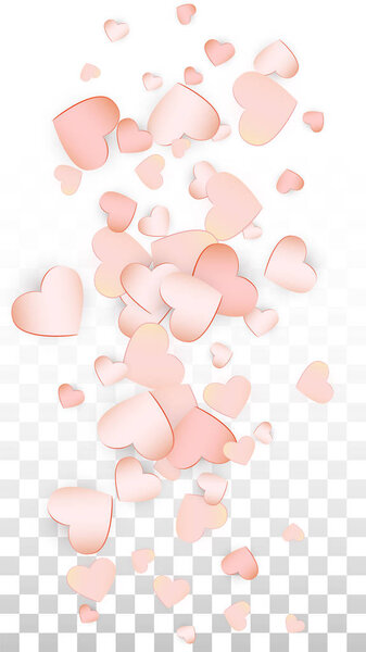 Love Hearts Confetti Fall. Паттерн ко Дню Святого Валентина Романтические разрозненные сердца. Векторная иллюстрация для открыток, баннеров, плакатов, флаеров для свадьбы, юбилея, дня рождения, продаж
.