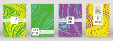 Özet satırları ile işiniz için modern mermer kapak tasarımı. Marka, kimlik, faaliyet raporu için model ile fütüristik afiş, el ilanı, düzeni. Vektör minimalist broşür. Lüks.