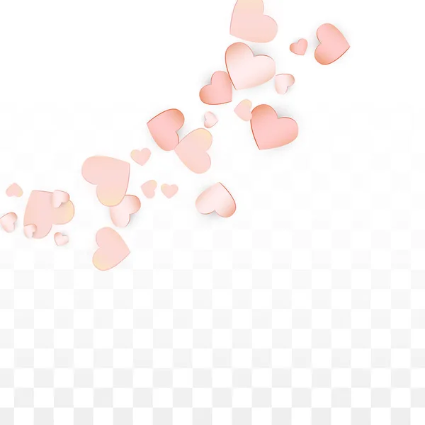 Love Hearts Confetti Fall. Паттерн ко Дню Святого Валентина Романтические разрозненные сердца. Векторная иллюстрация для открыток, баннеров, плакатов, флаеров для свадьбы, юбилея, дня рождения, продаж . — стоковый вектор