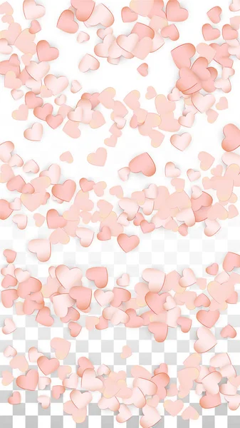 Love Hearts Confetti Falling Background. Saint-Valentin motif Romantique Coeurs éparpillés. Illustration vectorielle pour cartes, bannières, affiches, dépliants pour mariage, anniversaire, fête d'anniversaire, ventes . — Image vectorielle