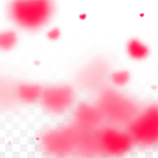 Hearts Confetti Falling Background. Patrón del Día de San Valentín. Elemento de diseño romántico de corazones dispersos. Amor. Momento dulce. Un regalo. Lindo elemento de diseño para ventas o celebración. — Archivo Imágenes Vectoriales