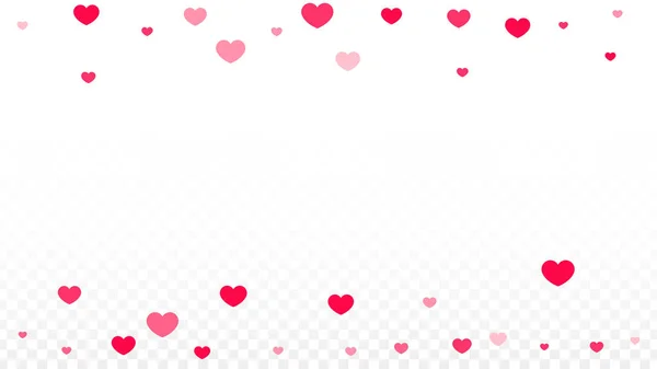 Hearts Confetti Düşen Arkaplan. Sevgililer Günü şablonu. Romantik Dağılmış Kalpler Tasarım Elementi. Sevgi. Tatlı bir an. Hediye. Satış ya da Kutlama için Sevimli Tasarım Elemanı. — Stok Vektör