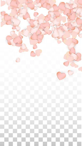 Love Hearts Confetti Falling Background. Saint-Valentin motif Romantique Coeurs éparpillés. Illustration vectorielle pour cartes, bannières, affiches, dépliants pour mariage, anniversaire, fête d'anniversaire, ventes . — Image vectorielle