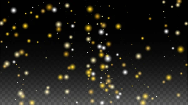 Золотий Glitter Vector Texture on a Black. Golden Glow Pattern. Золоте Різдво і Новий рік Сніг. Золотий вибух Confetti. Зоряний пил. Abstract Flicker Background with a Party Lights Design. — стоковий вектор