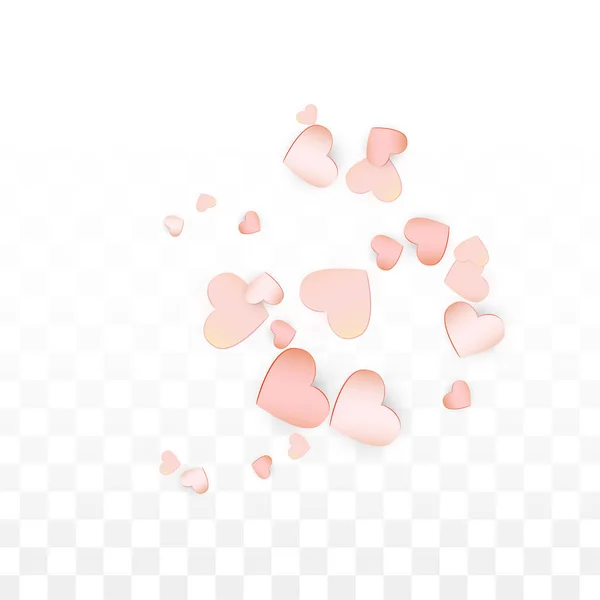 Szerelem szív konfetti alá tartozó háttér. St. Valentin nap minta romantikus szétszórt szív. Vektor illusztráció a kártyák, bannerek, poszterek, szórólapok, az esküvő, évforduló, születésnap, értékesítés. — Stock Vector