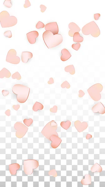 Love Hearts Confetti Falling Background. Saint-Valentin motif Romantique Coeurs éparpillés. Illustration vectorielle pour cartes, bannières, affiches, dépliants pour mariage, anniversaire, fête d'anniversaire, ventes . — Image vectorielle