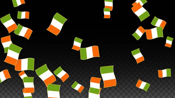 Vector Irish National Background. Affiche de la Saint Patrick Day pour Pub Party. 17 mars Illustration du symbole. Drapeau d'Irlande. Eire Banner sur le tourisme. Eire Island. Drapeau celtique. Carte postale touristique Dublin . — Image vectorielle