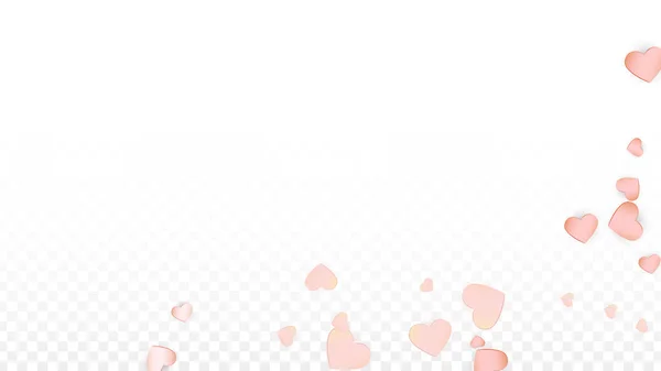Love Hearts Confetti Falling Background. Padrão do Dia de São Valentim Romântico Espalhados Corações. Ilustração vetorial para cartões, Banners, cartazes, folhetos para casamento, Aniversário, Festa de aniversário, Vendas . — Vetor de Stock