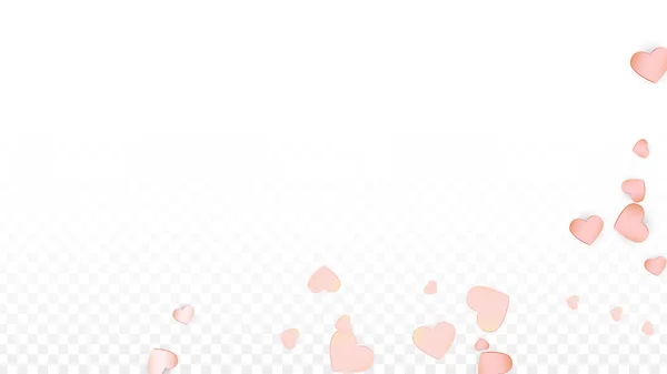 Love Hearts Confetti Falling Background. Modello di Giorno di S. Valentino Cuori Sparsi Romantici. Illustrazione vettoriale per biglietti da visita, striscioni, manifesti, volantini per matrimonio, anniversario, festa di compleanno, vendite . — Vettoriale Stock