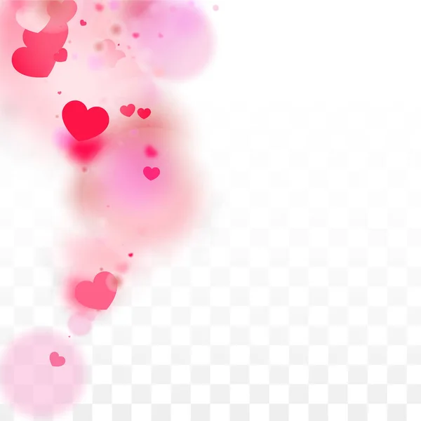 Hearts Confetti Falling Background. Saint-Valentin. Romantique Scattered Hearts Design Element. L'amour. Sweet Moment. Cadeau. Élément mignon de conception pour la vente ou la célébration. — Image vectorielle