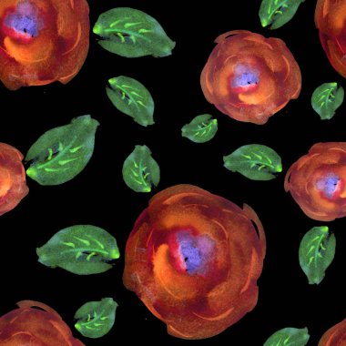 Suluboya çiçek desenli, narin çiçekler. Sorunsuz yaz kumaş, tekstil, ambalaj, duvar kağıdı, arka plan yazdırma. Vintage botanik ayarlayın. Düğün, tatil, Doğum günü. Parlak botanik colllection