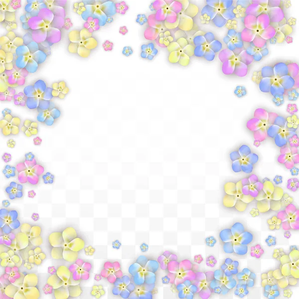 Vector colorido pétalos realistas cayendo sobre fondo transparente. Ilustración de flores románticas de primavera. Pétalos voladores. Sakura Spa Design. Blossom Confetti. Elementos de diseño para la decoración de bodas . — Archivo Imágenes Vectoriales