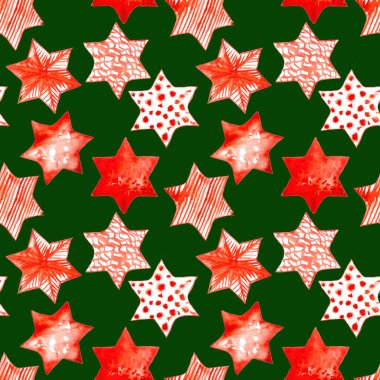 Sorunsuz suluboya yıldız deseni. Sihirli Festival arka plan. Elle çizilmiş Doodle yıldız. Bebek tasarım. Soyut uyum için duvar kağıdı, tekstil, keten, sarma, posterler, kartlar, Banner. Yeni yıl, Doğum günü 