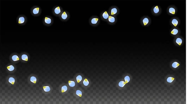 กลีบสีน้ําเงินที่สมจริงของเวกเตอร์ ตกอยู่บนพื้นหลังที่โปร่งใส ภาพประกอบดอกไม้โรแมนติกฤดูใบไม้ผลิ กลีบบิน ซากุระ สปา ดีไซน์ บลูมมิ่ง คอนเฟ็ตติ . — ภาพเวกเตอร์สต็อก
