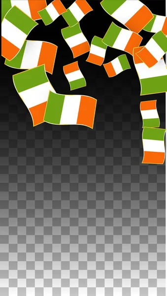 Vektor irischen nationalen Hintergrund. Saint Patrick Day Plakat für Pub Party. 17. März Symbolbild. Flagge Irlands. Wir sind ein Banner über den Tourismus. eire Insel. Keltische Flagge. Touristische Dublinpostkarte. — Stockvektor