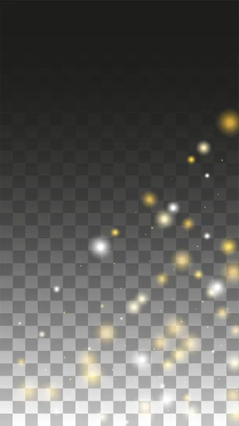 Gold Glitter Vector Texture auf einem Schwarz. Goldenes Glühmuster. Goldene Weihnachten und Neujahr Schnee. Goldene Konfettiexplosion. Sternenstaub. Abstraktes Flimmern Hintergrund mit einem Party-Licht-Design. — Stockvektor