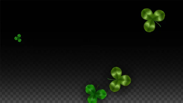 Leaf Clover vektorové a vlajka Irsko izolované na průhledné pozadí. St. Patrick je den ilustrace. Irského štěstí Shamrock plakát. Pozvánka na irské koncert v hospodě. Turistika v Irsku. — Stockový vektor