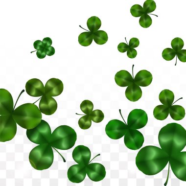 Vektör Yonca Yaprağı Saydam Arkaplanda Metin İçin Alan ile izole edildi. Aziz Patrick Günü İllüstrasyonu. İrlanda 'nın Şanslı Yonca Posteri. Pub 'daki konser icadı. Üst Manzara. Başarı Sembolleri.