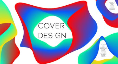 Fütürist soyut vektör arka plan hipster elemanları ile... Parlak degrade geometrik kapak tasarımı. 3D sıvı şekiller, çizgiler kompozisyon. Davetiye şablonları ayarlamak. Müzik Festivali Afiş. Özet satırları.