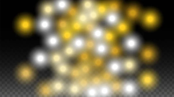 Arany Csillámló Vektor textúra egy fekete. Arany Ragyogás Minta. Arany Karácsony és Új Év Hófehérke. Confetti Arany Robbanása. Csillagpor. Absztrakt Flicker háttér egy fél fények design. — Stock Vector