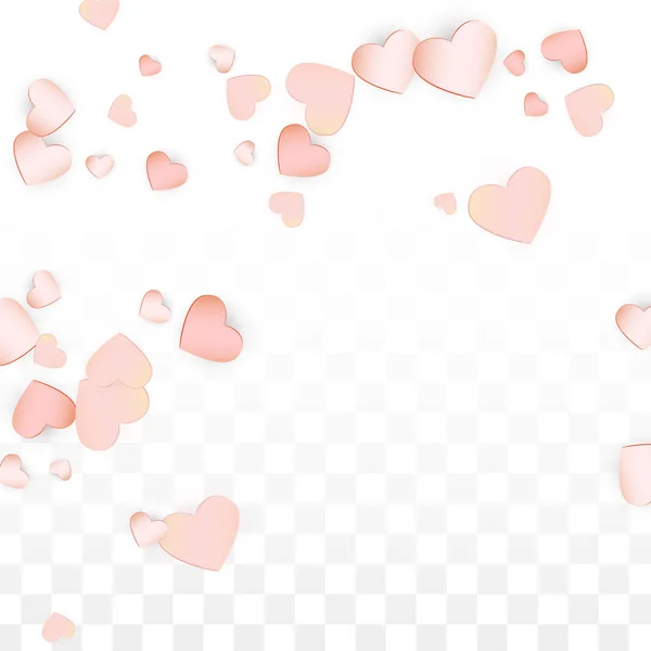 Love Hearts Confetti Falling Background. Saint-Valentin motif Romantique Coeurs éparpillés. Illustration vectorielle pour cartes, bannières, affiches, dépliants pour mariage, anniversaire, fête d'anniversaire, ventes . — Image vectorielle