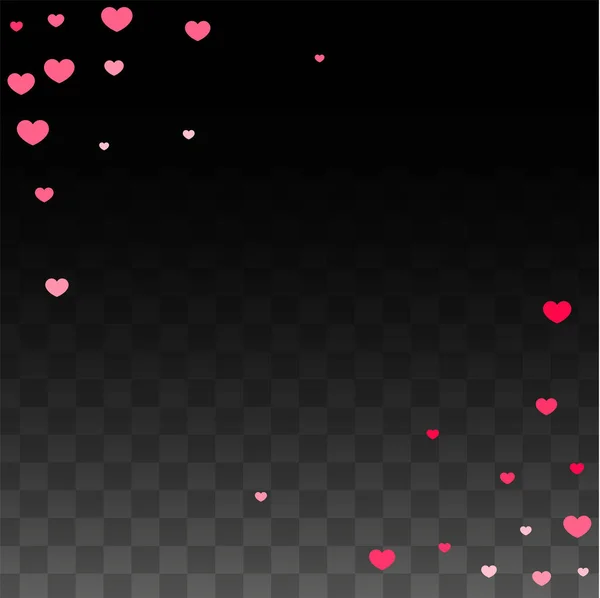 Hearts Confetti Falling Background. Saint-Valentin. Romantique Scattered Hearts Design Element. L'amour. Sweet Moment. Cadeau. Élément mignon de conception pour la vente ou la célébration. — Image vectorielle