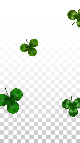 Vector Clover Leaf  and Ireland Flag Isolated on Transparent Background. St. Patrick's Day Illustration. Ireland's Lucky Shamrock Poster. Invitation for Irish Concert in Pub. Tourism in Ireland. — Stock Vector