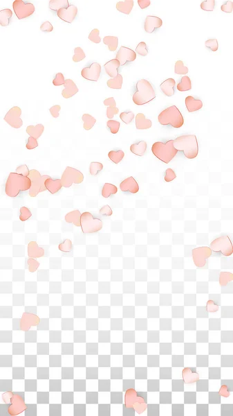 Love Hearts Confetti Falling Background. Padrão do Dia de São Valentim Romântico Espalhados Corações. Ilustração vetorial para cartões, Banners, cartazes, folhetos para casamento, Aniversário, Festa de aniversário, Vendas . —  Vetores de Stock