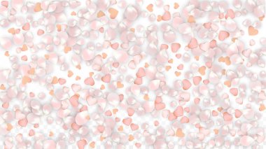 Vektör Gerçekçi Yapraklar ve Kalpler Konfeti. Uçan Sakura ve H