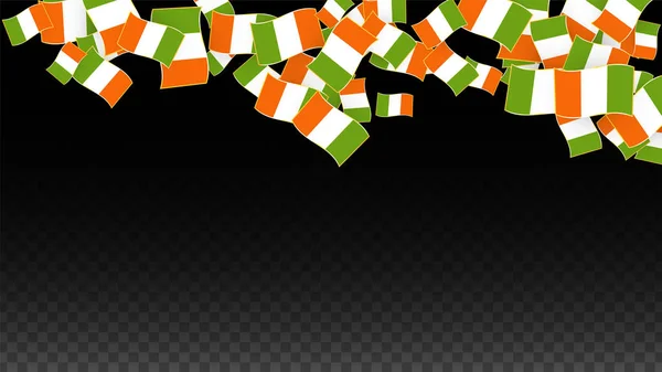Vector Ierse nationale achtergrond. Sint Patrick Day Poster voor Pub partij. 17 maart symbool de illustratie. Vlag van Ierland. Eire Banner over toerisme. Eire eiland. Keltisch Vlag. Toeristische Dublin Postkaart. — Stockvector