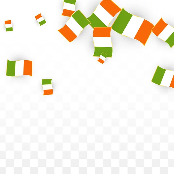 Irlandzki tło krajowe. Dla Pub Party plakat Saint Patrick Day. 17 marca Symbol ilustracja. Flaga Irlandii. Eire transparent o turystyce. Eire Island. Celtic flagi. Karta turystyczna Dublin postu. — Wektor stockowy