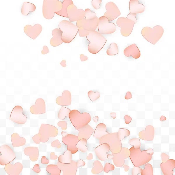 Love Hearts Confetti Falling Background. Saint-Valentin motif Romantique Coeurs éparpillés. Illustration vectorielle pour cartes, bannières, affiches, dépliants pour mariage, anniversaire, fête d'anniversaire, ventes . — Image vectorielle