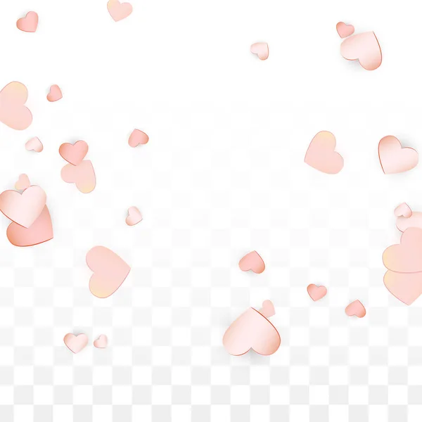 Love Hearts Confetti Falling Background. Saint-Valentin motif Romantique Coeurs éparpillés. Illustration vectorielle pour cartes, bannières, affiches, dépliants pour mariage, anniversaire, fête d'anniversaire, ventes . — Image vectorielle