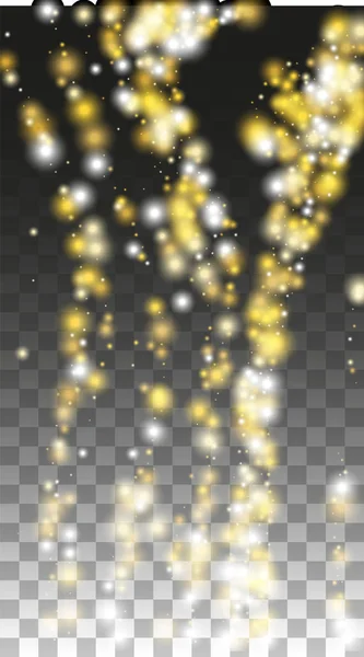 Gold Glitter Vector Textura sobre um preto. Padrão de brilho dourado. Natal de Ouro e Neve de Ano Novo. Explosão Dourada de Confetti. Pó de estrela. Fundo Flicker abstrato com um projeto das luzes do partido. —  Vetores de Stock