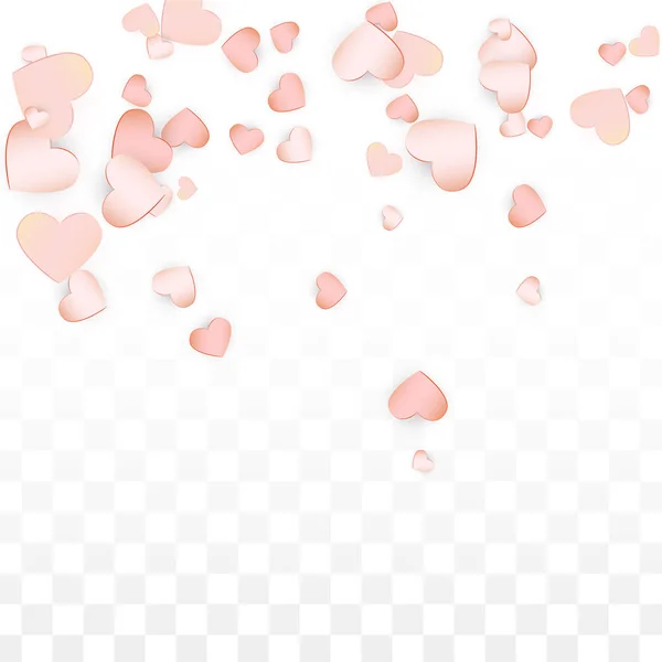 Love Hearts Confetti Falling Background. Saint-Valentin motif Romantique Coeurs éparpillés. Illustration vectorielle pour cartes, bannières, affiches, dépliants pour mariage, anniversaire, fête d'anniversaire, ventes . — Image vectorielle