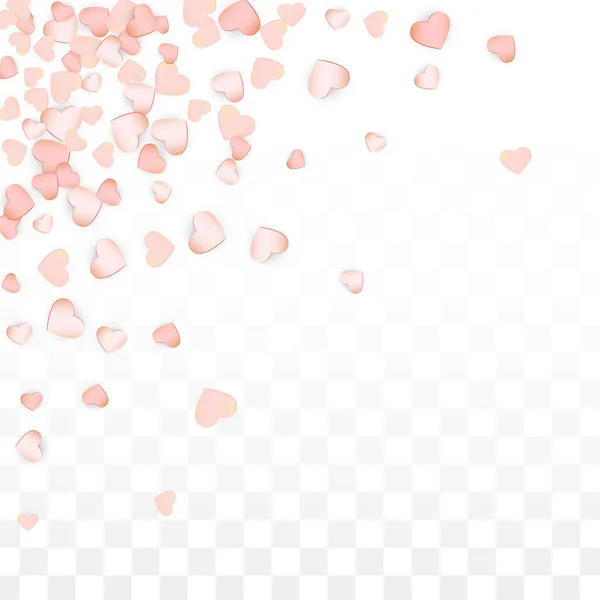 Love Hearts Confetti Fall. Паттерн ко Дню Святого Валентина Романтические разрозненные сердца. Векторная иллюстрация для открыток, баннеров, плакатов, флаеров для свадьбы, юбилея, дня рождения, продаж . — стоковый вектор