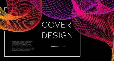 Fütürist soyut vektör arka plan hipster elemanları ile... Parlak degrade geometrik kapak tasarımı. 3D sıvı şekiller, çizgiler kompozisyon. Davetiye şablonları ayarlamak. Müzik Festivali Afiş. Özet satırları.